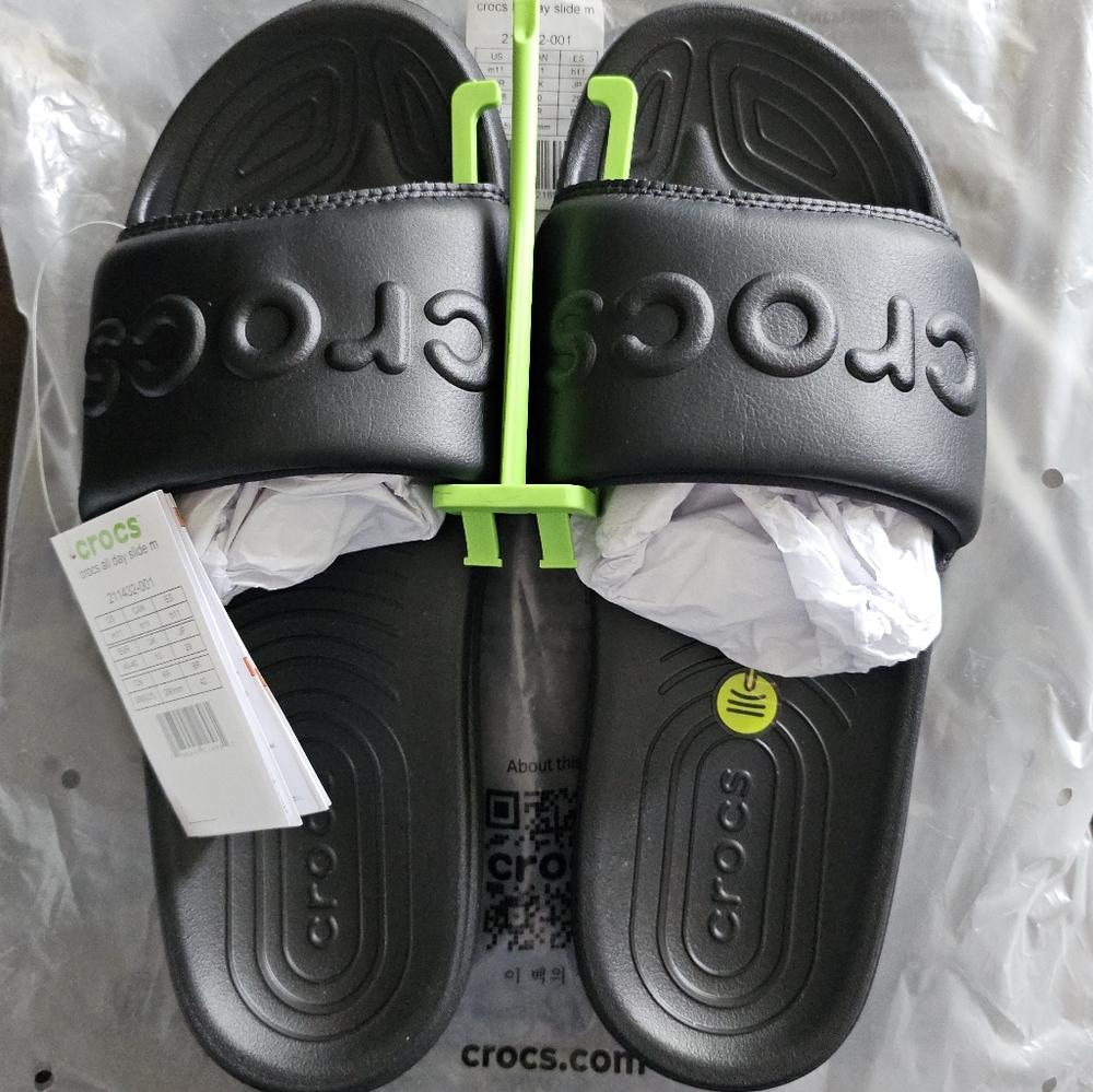 CROCS Mens All Day Slide in Black Size 11